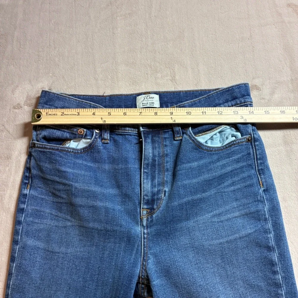 JCrew Billie Demi Boot Crop Jeans 28 Medium Wash High Rise Flare Ankle Denim VTG
